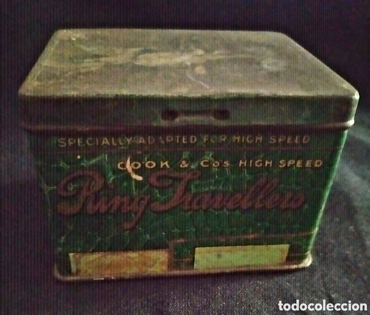 Caixas e caixinhas met&aacute;licas: ANTIGUA CAJA MET&Aacute;LICA RING TRAVELLERS. FABRICADO EN GRAN BRETA&Ntilde;A, 1920