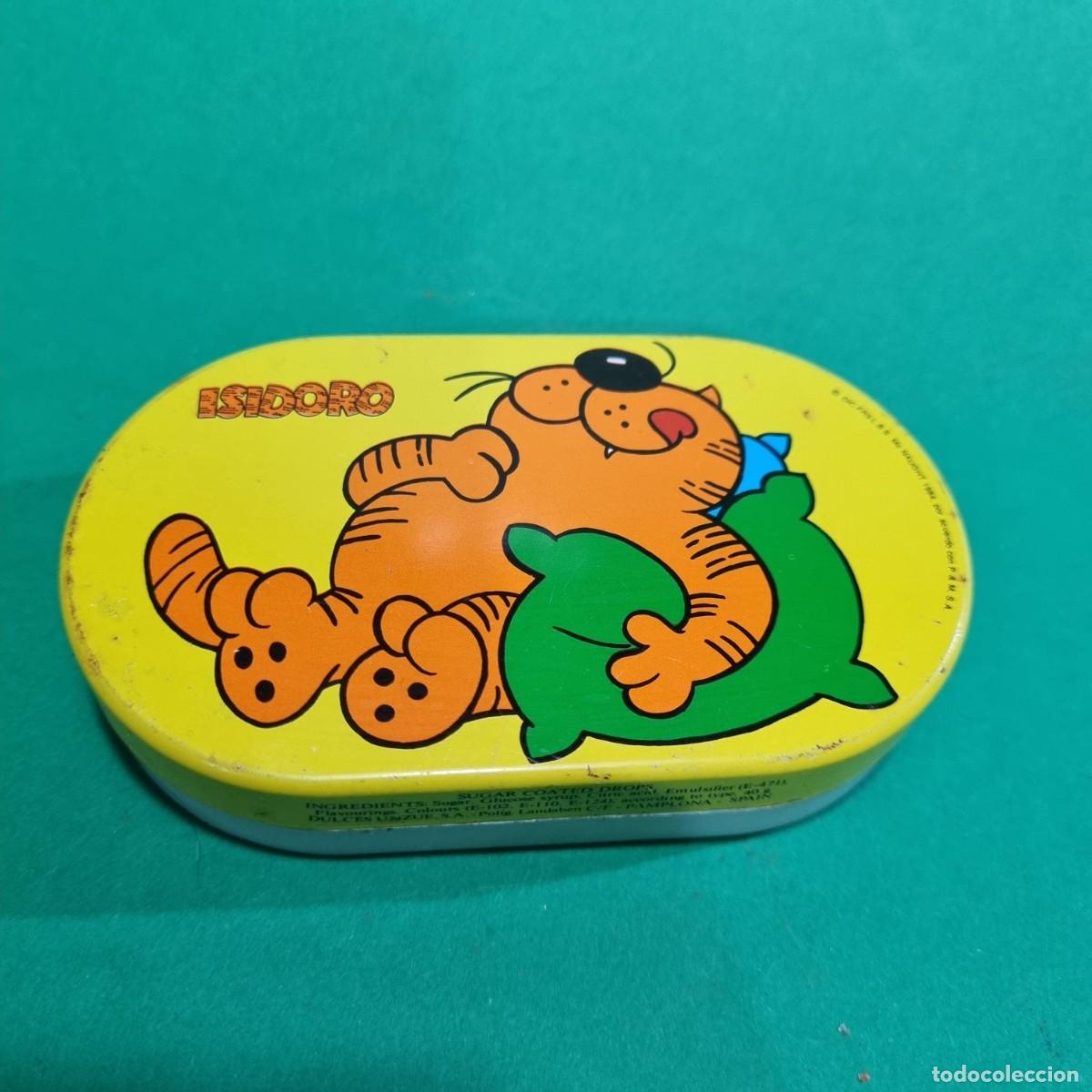 Cajas y cajitas met&aacute;licas: ANTIGUA CAJA METAL LITOGRAFIADA ISIDORO CARAMELOS 1984