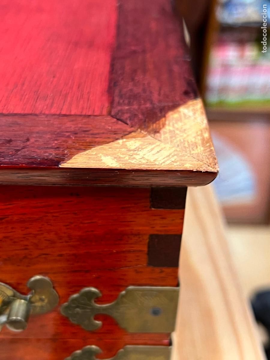 Cajas y cajitas met&aacute;licas: caja baul oriental en madera - Foto 12