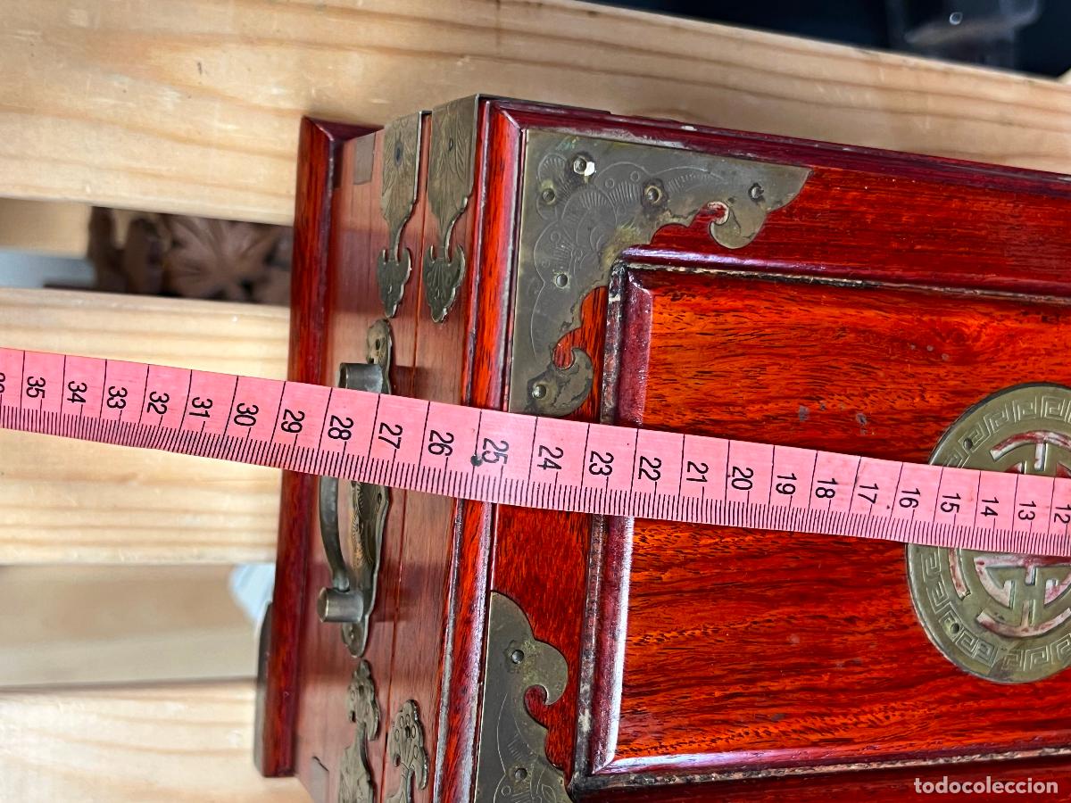 Cajas y cajitas met&aacute;licas: caja baul oriental en madera - Foto 13