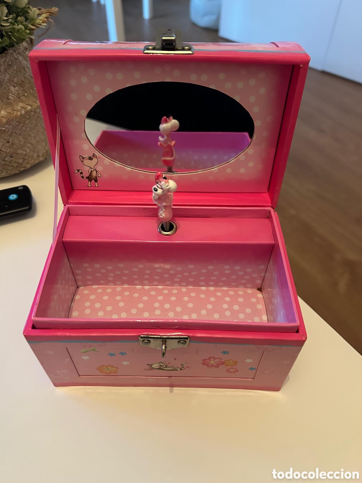 Casse e cassette metalliche: Caja musical rosa funciona perfectamente