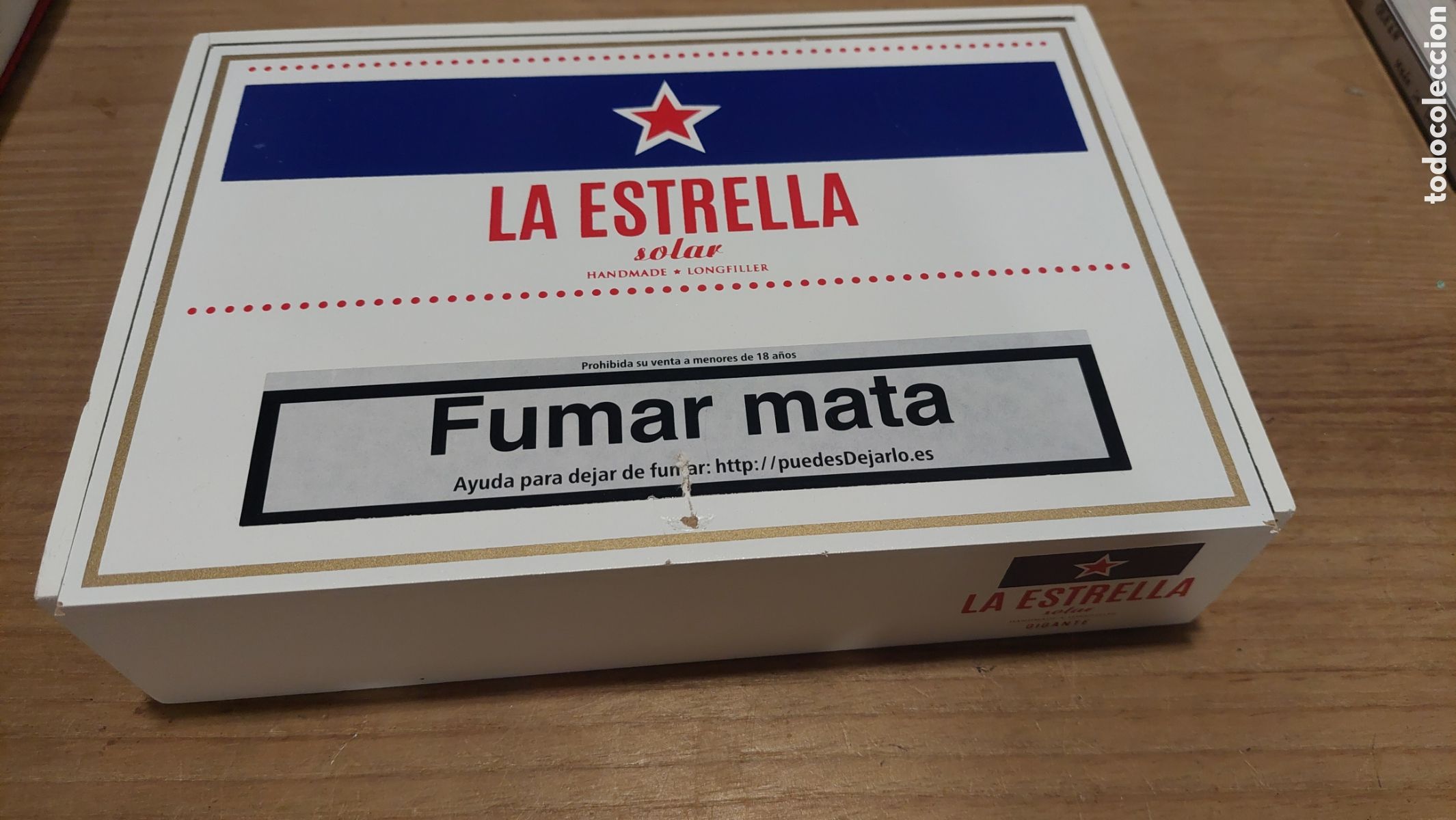 Caixas e caixinhas met&aacute;licas: Caja vac&iacute;a puros la estrella solar gigante 20 cigarros Honduras