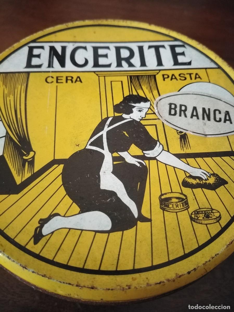 Cajas y cajitas met&aacute;licas: Caja de lata de ENCERITE, cera. - Foto 2