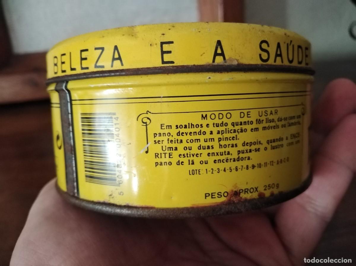 Cajas y cajitas met&aacute;licas: Caja de lata de ENCERITE, cera. - Foto 6