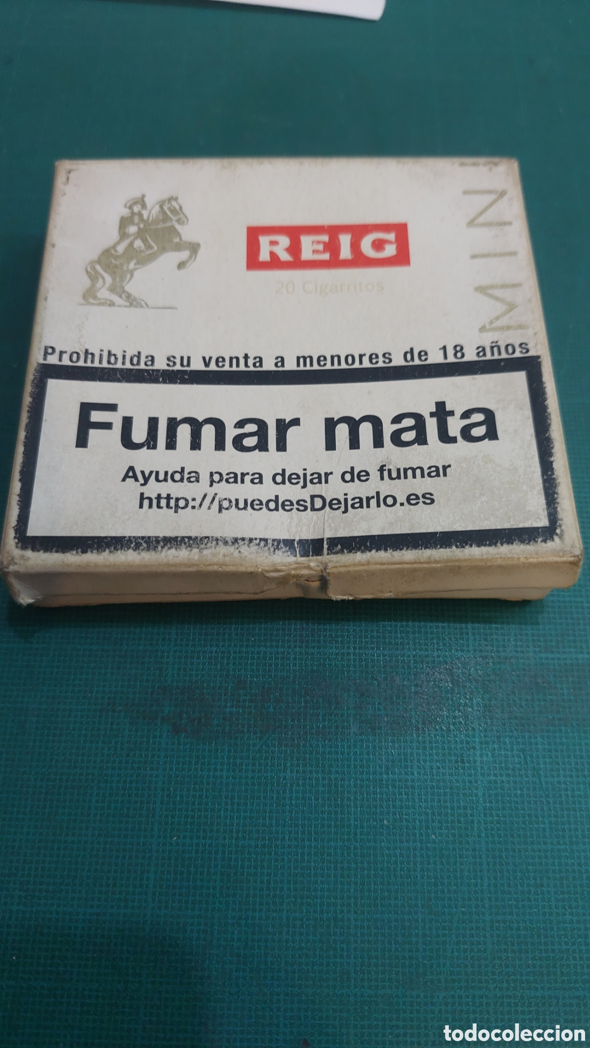 Caixas e caixinhas met&aacute;licas: Caja vac&iacute;a religi&oacute;n cigarrillos 20 cigarros mini