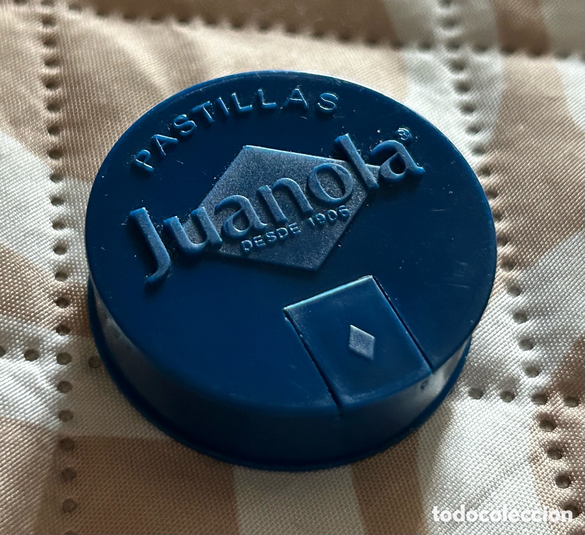 Casse e cassette metalliche: CAJA DE PASTILLAS JUANOLA AZUL. DE PL&Aacute;STICO. VAC&Iacute;A