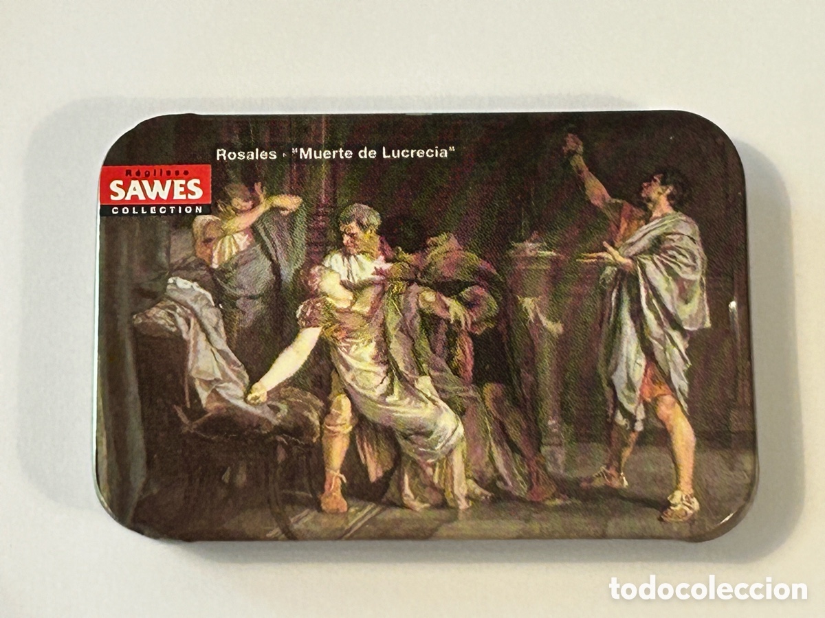 Casse e cassette metalliche: CAJA MET&Aacute;LICA DE REGALIZ SAWES. COLECCI&Oacute;N PINTURA. CON DOSIFICADOR