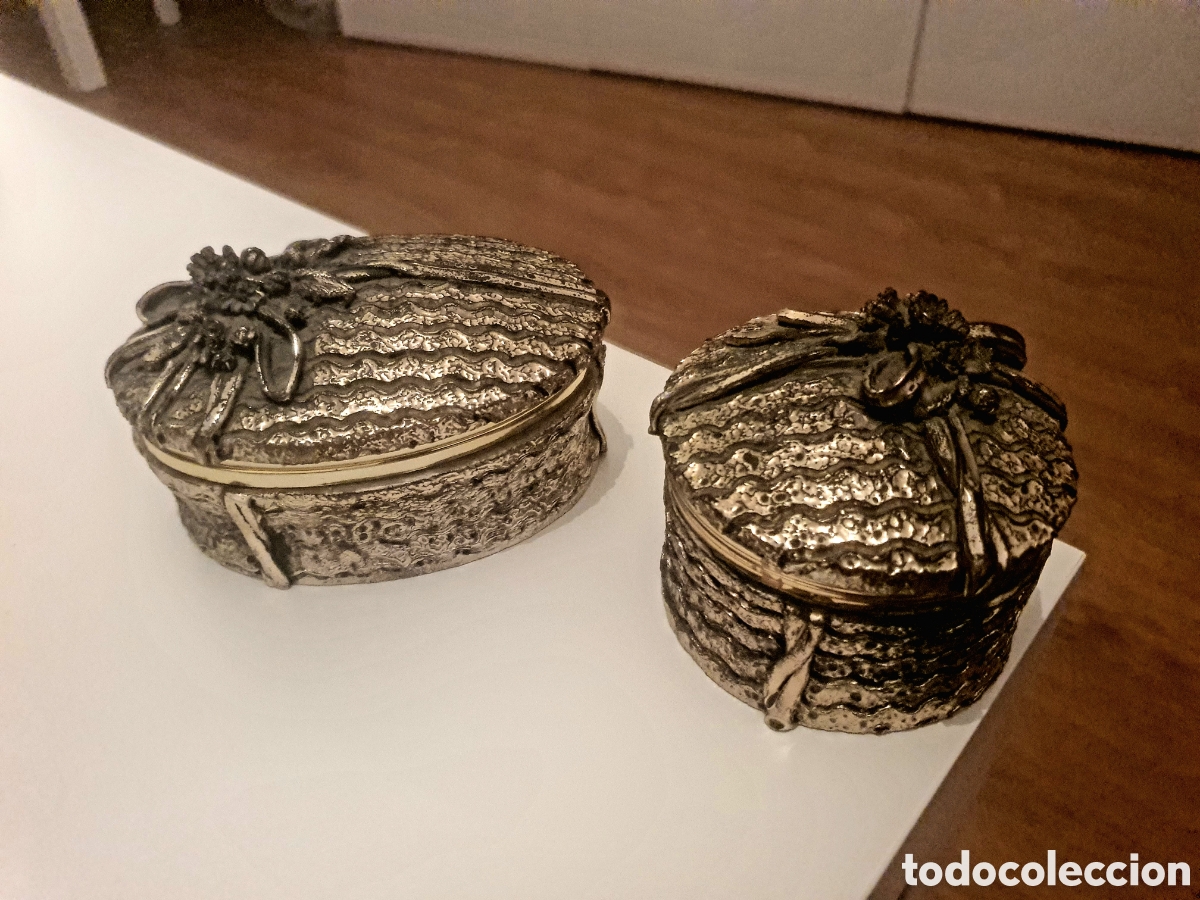 Cajas y cajitas met&aacute;licas: Dos joyeros vintage