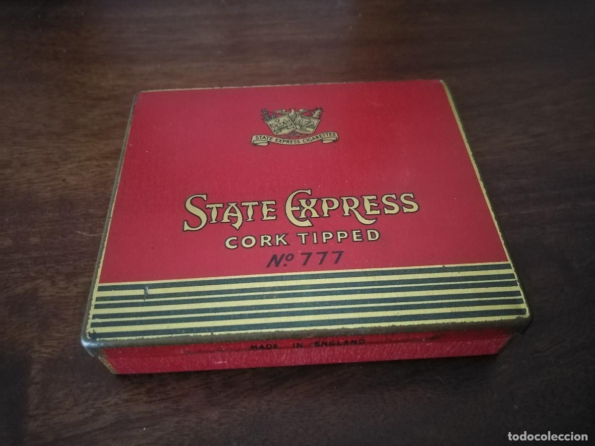 Cajas y cajitas met&aacute;licas: Cajita de tabaco State Express. N&deg; 777. - Foto 1