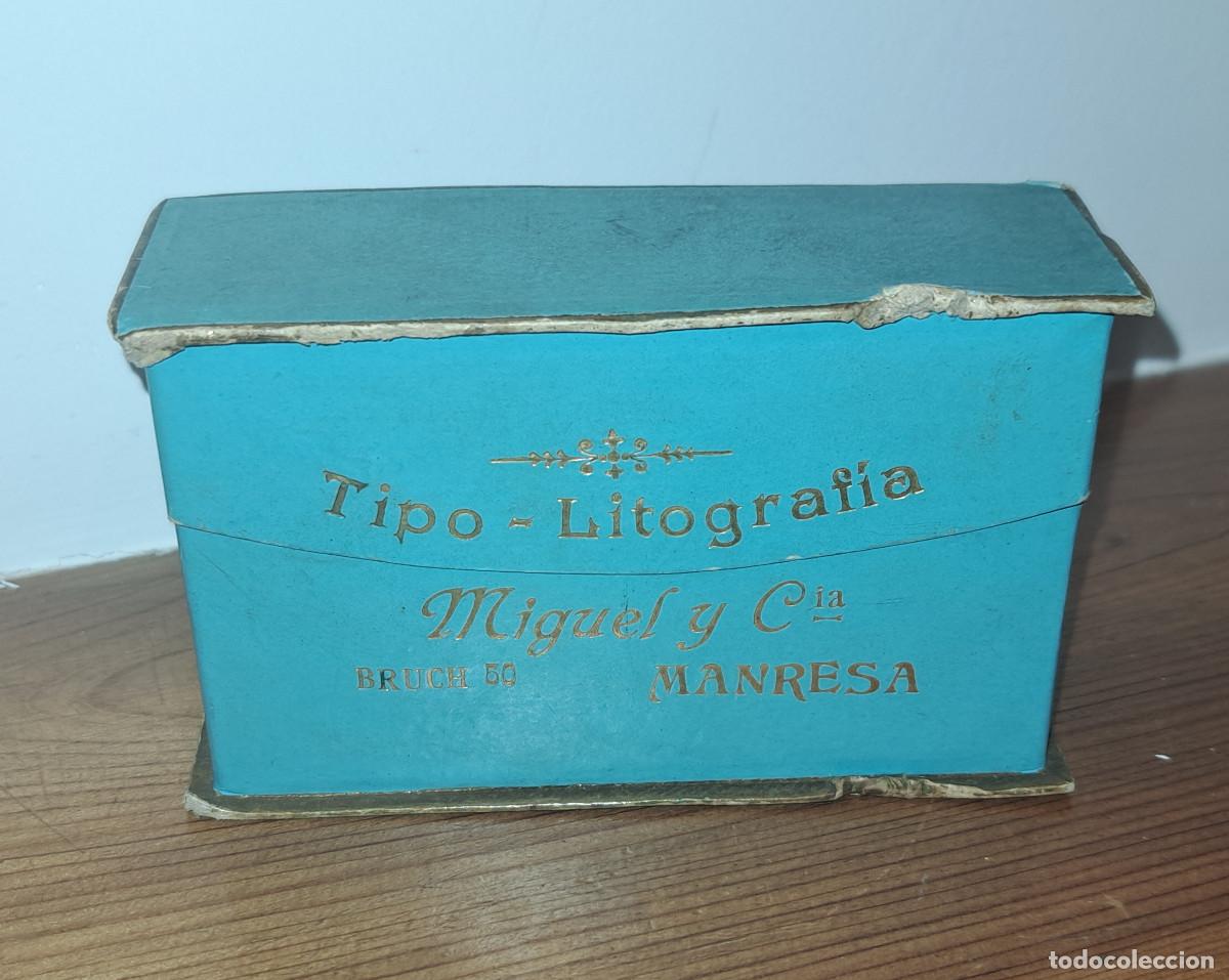 Cajas y cajitas met&aacute;licas: CAJA DE TARJETAS - ART DEC&Oacute; - A&Ntilde;OS 20/30 - TIPO - LITOGRAF&Iacute;A MIGUEL Y C&iacute;a. - MANRESA ( Barcelona )