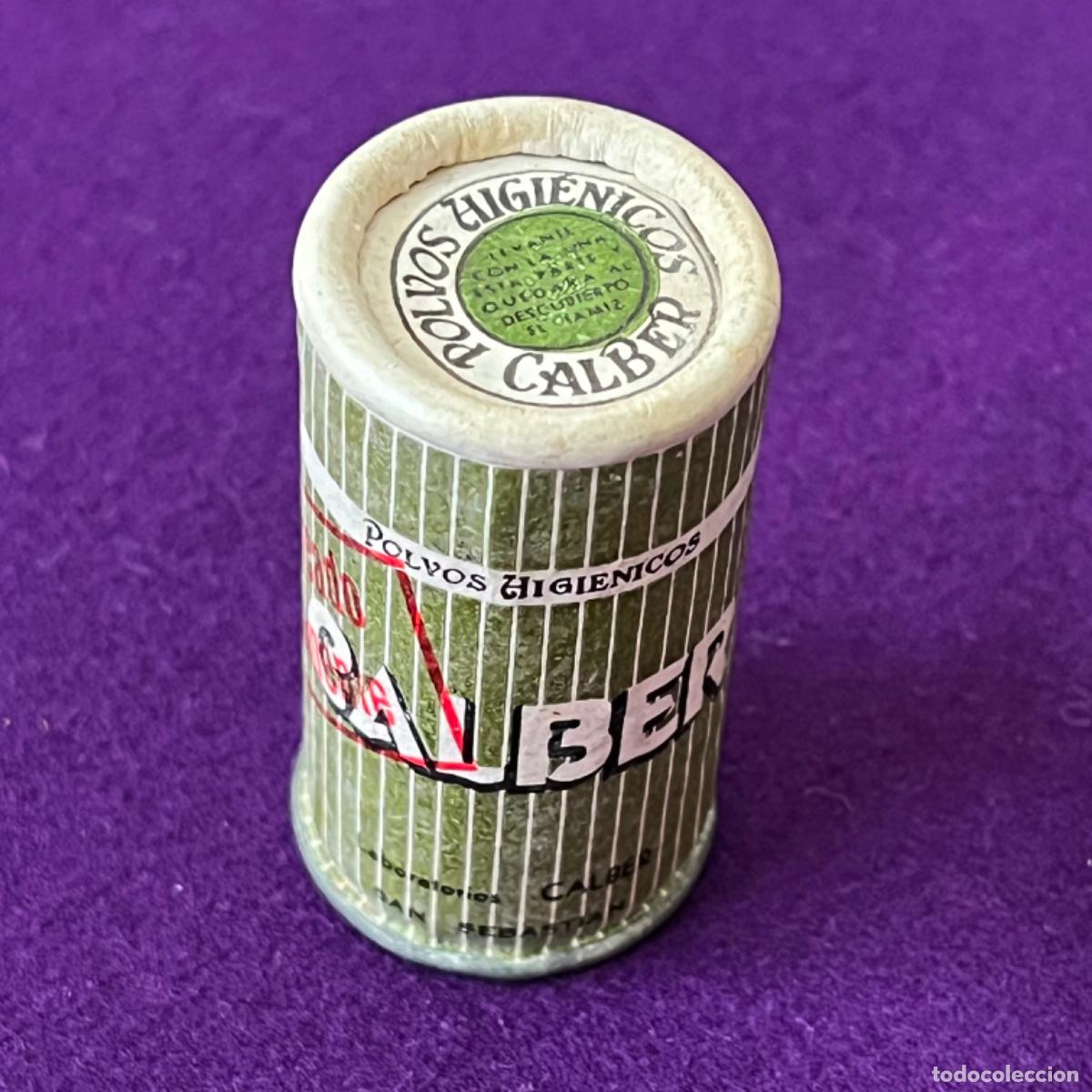 Cajas y cajitas met&aacute;licas: BOTECITO CALBER. POLVOS HIGIENICOS EN CARTON. SIN USAR. A&Ntilde;OS 50-60. ORIGINAL.