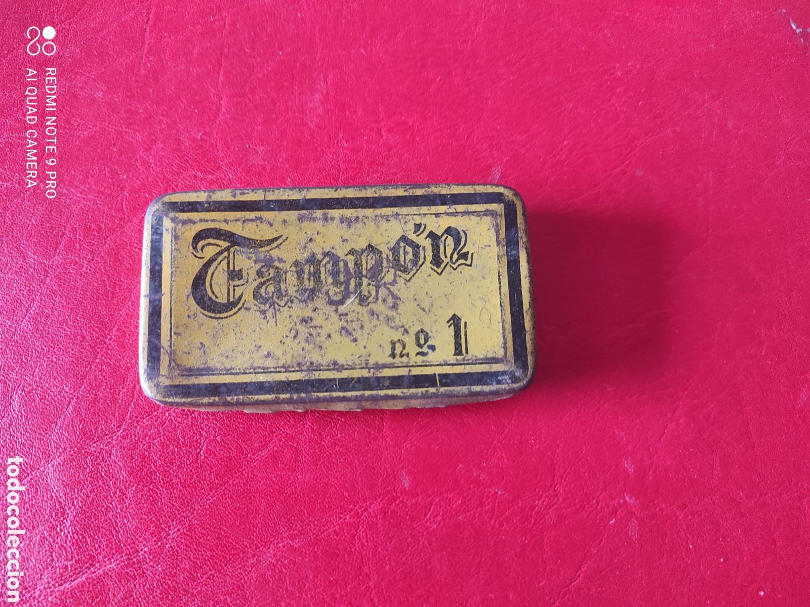 Cajas y cajitas met&aacute;licas: Antigua lata tamp&oacute;n N&ordm;1