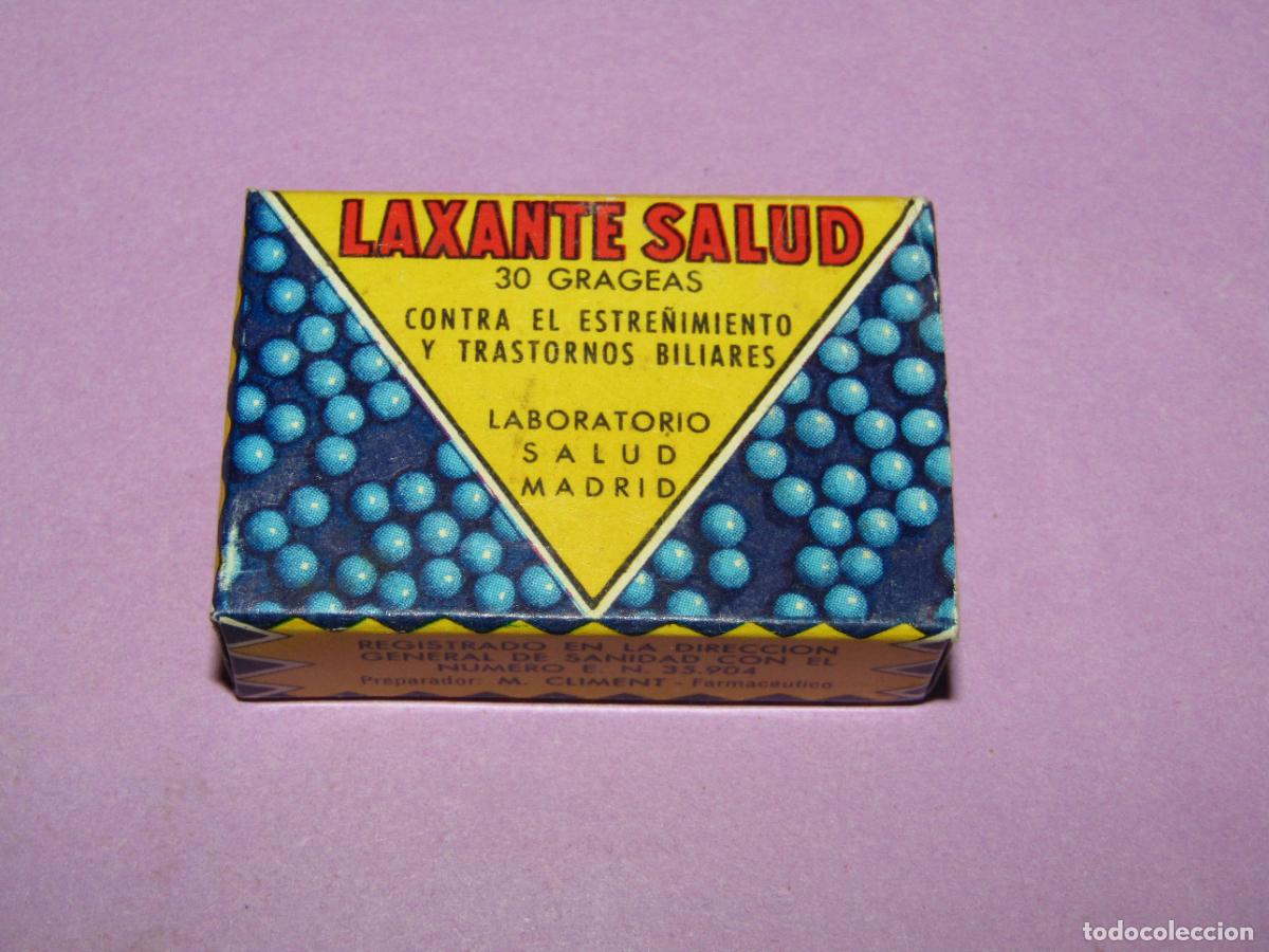Cajas y cajitas met&aacute;licas: Antigua Caja con 30 Grageas de LAXANTE SALUD de Climent Farmac&eacute;utico
