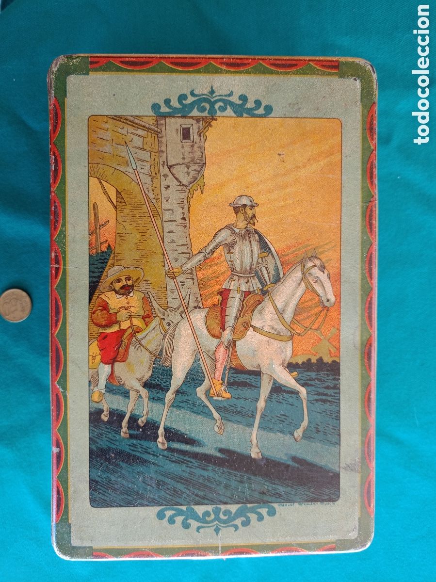 Cajas y cajitas met&aacute;licas: ANTIGUA LATA DON QUIJOTE, IND&Uacute;STRIAS BLANCO LORCA MURCIA TURR&Oacute;N Y DULCES