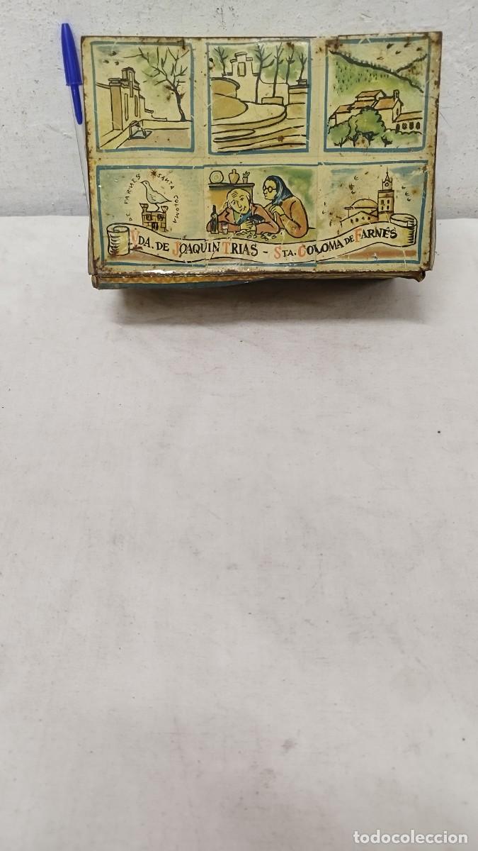 Cajas y cajitas met&aacute;licas: Antigua caja met&aacute;lica de hojalata,Joaqu&iacute;n Trias