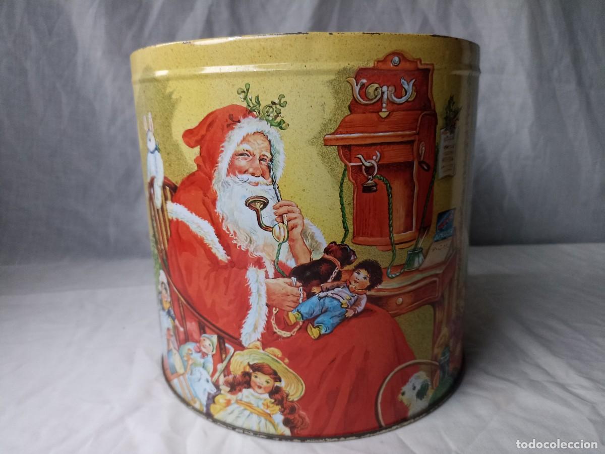 Cajas y cajitas met&aacute;licas: Bote met&aacute;lico circular navidad - Foto 1
