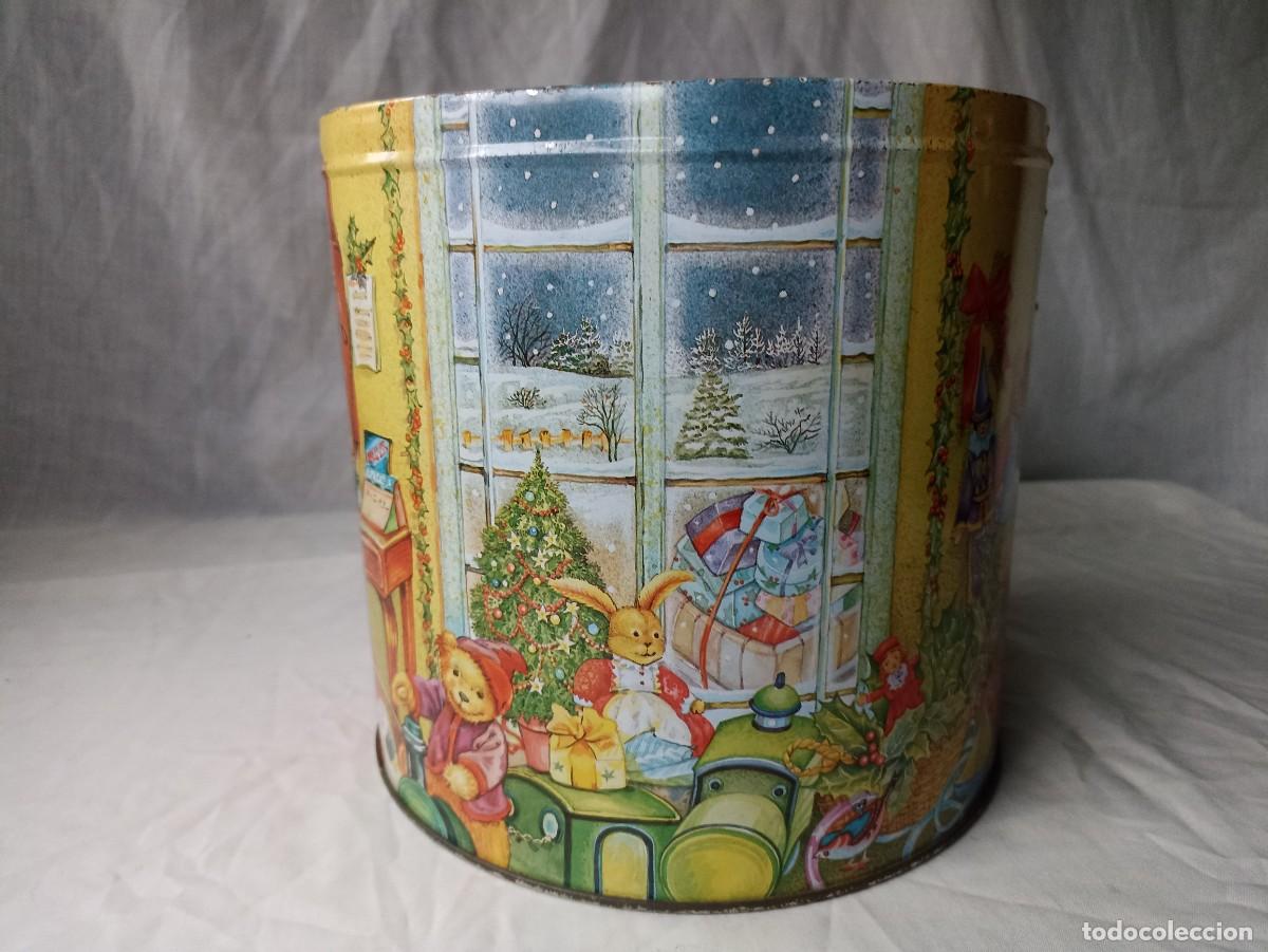 Cajas y cajitas met&aacute;licas: Bote met&aacute;lico circular navidad - Foto 2
