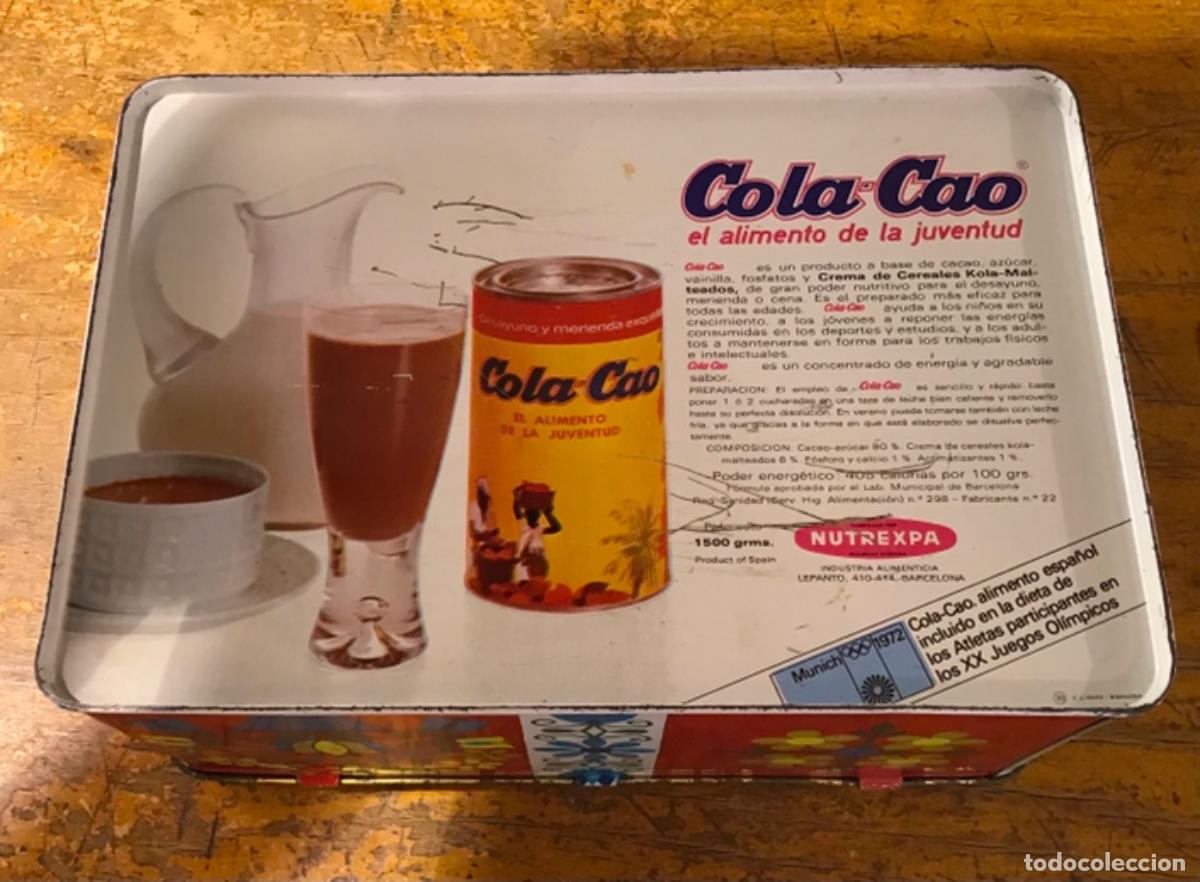 Cajas y cajitas met&aacute;licas: COLA-CAO, LATA LITOGRAFIADA 1972 - Foto 3