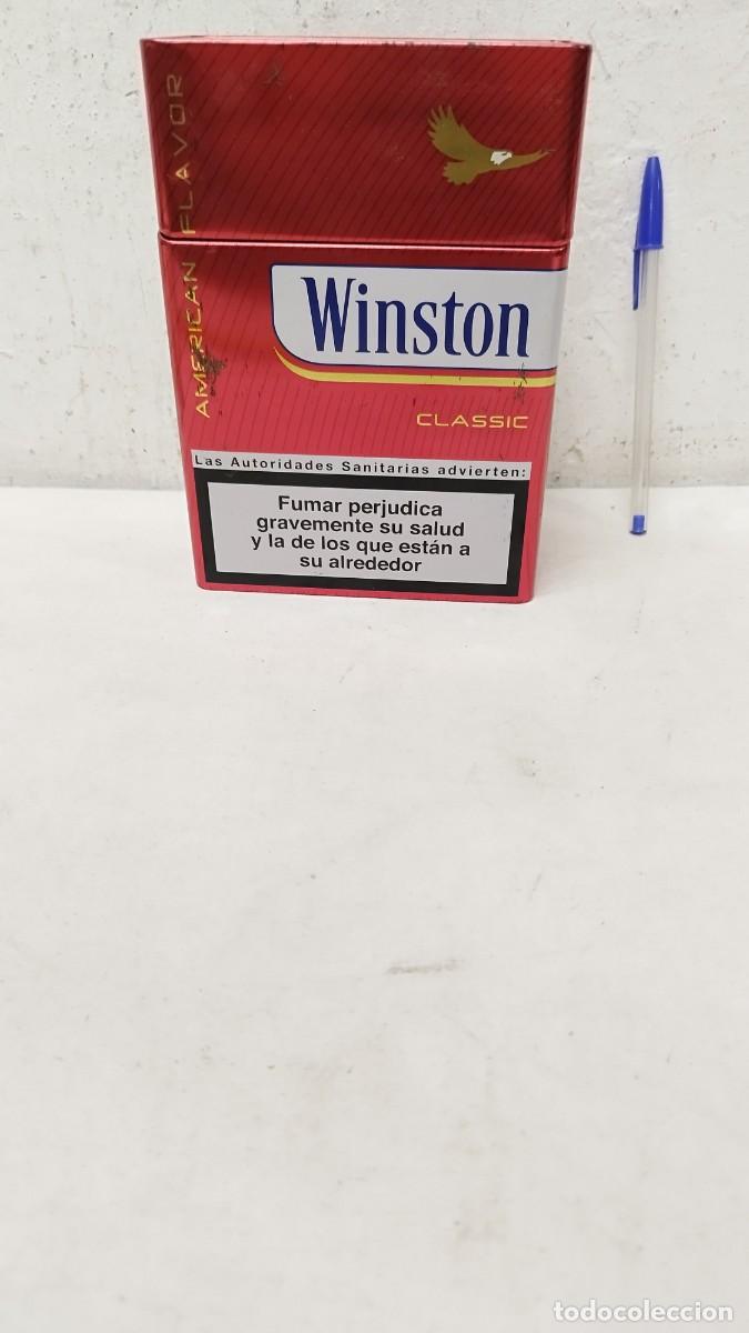 Blechdosen und Kisten: Antigua caja met&aacute;lica de publicidad tabaco Winston.Edicion limitada