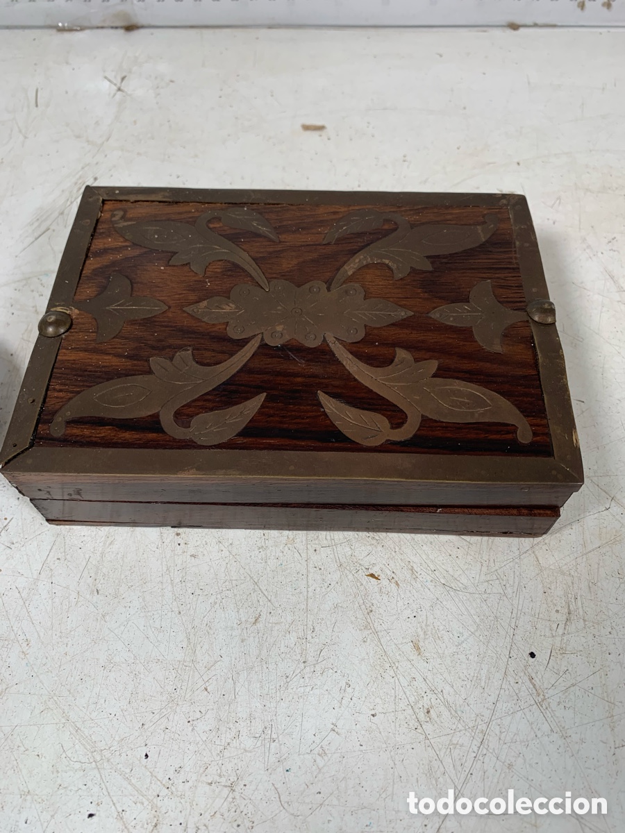 Cajas y cajitas met&aacute;licas: 01_ caja de madera con metal - Foto 1