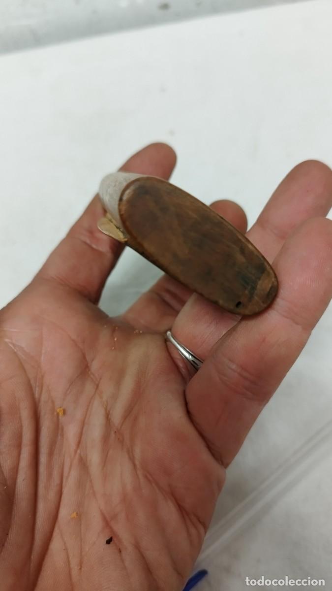 Cajas y cajitas met&aacute;licas: Antigua caja de madera tabaquera. - Foto 5