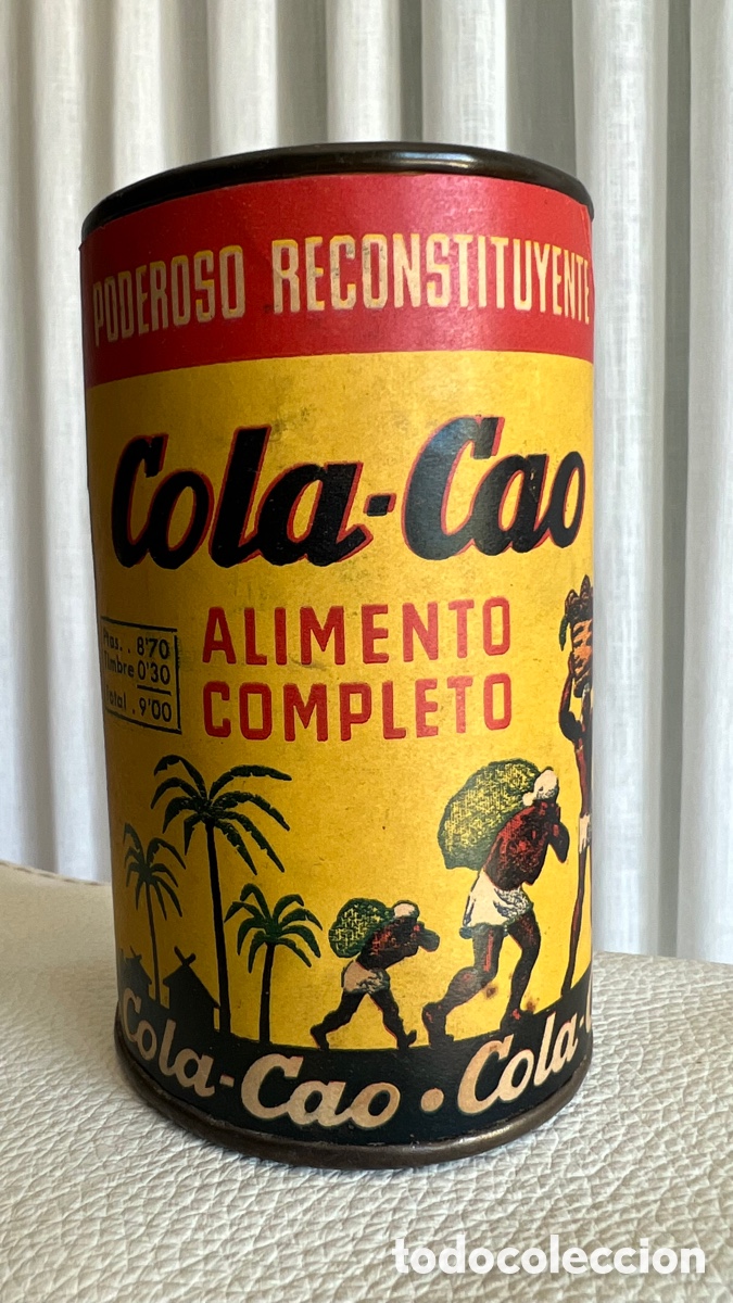 Cajas y cajitas met&aacute;licas: ANTIGUO Y RARO ENVASE BOTE DE COLA CAO A&Ntilde;OS 50