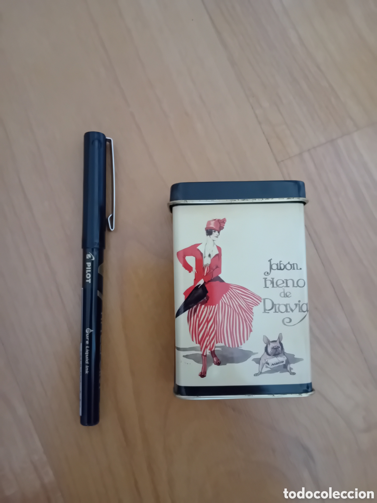 Blechdosen und Kisten: CAJA METALICA JAB&Oacute;N HENO DE PRAVIA. PERFUMER&Iacute;A GAL. A&Ntilde;OS 80