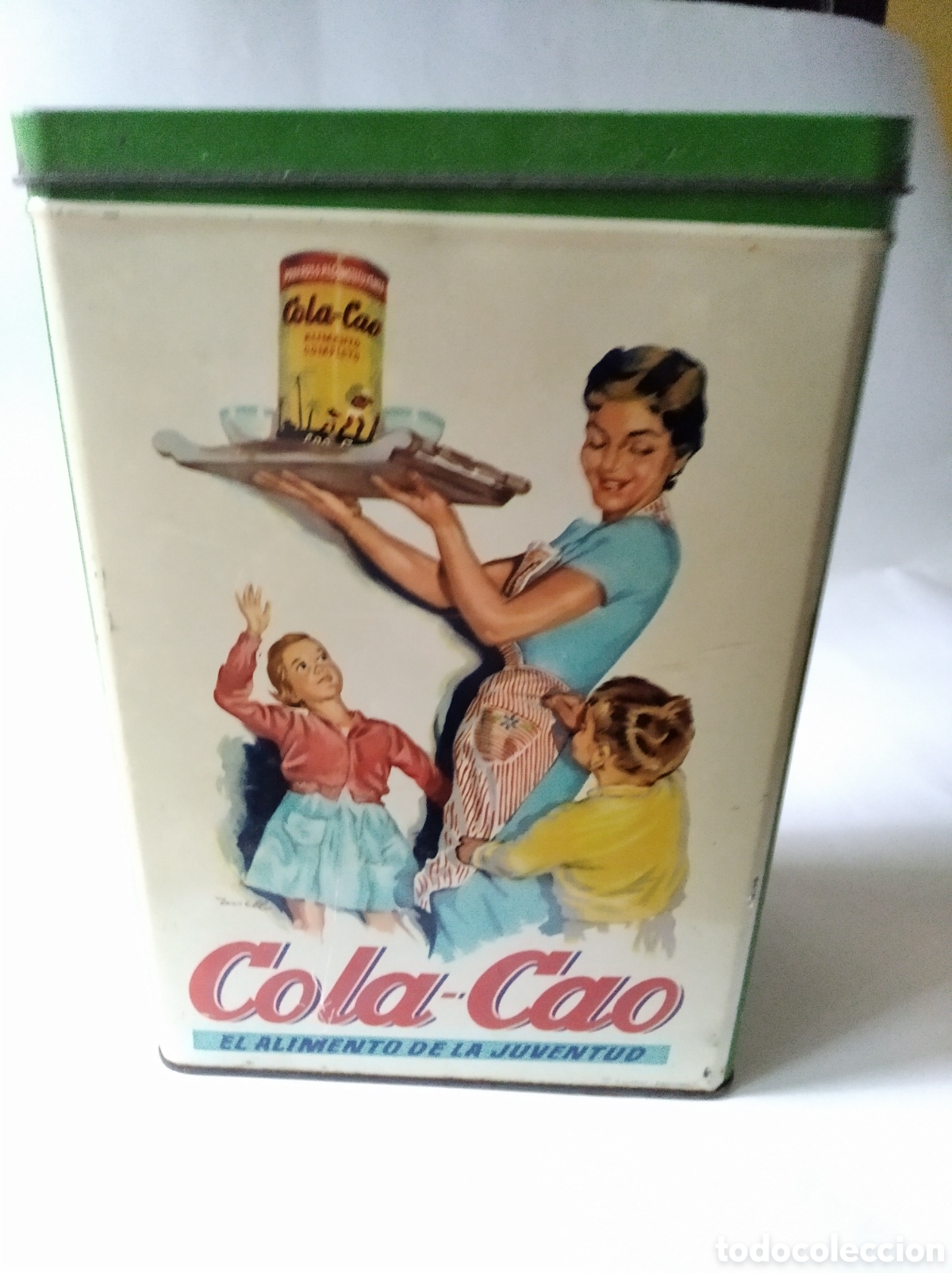 Cajas y cajitas met&aacute;licas: Caja de cola cao antigua - Foto 2