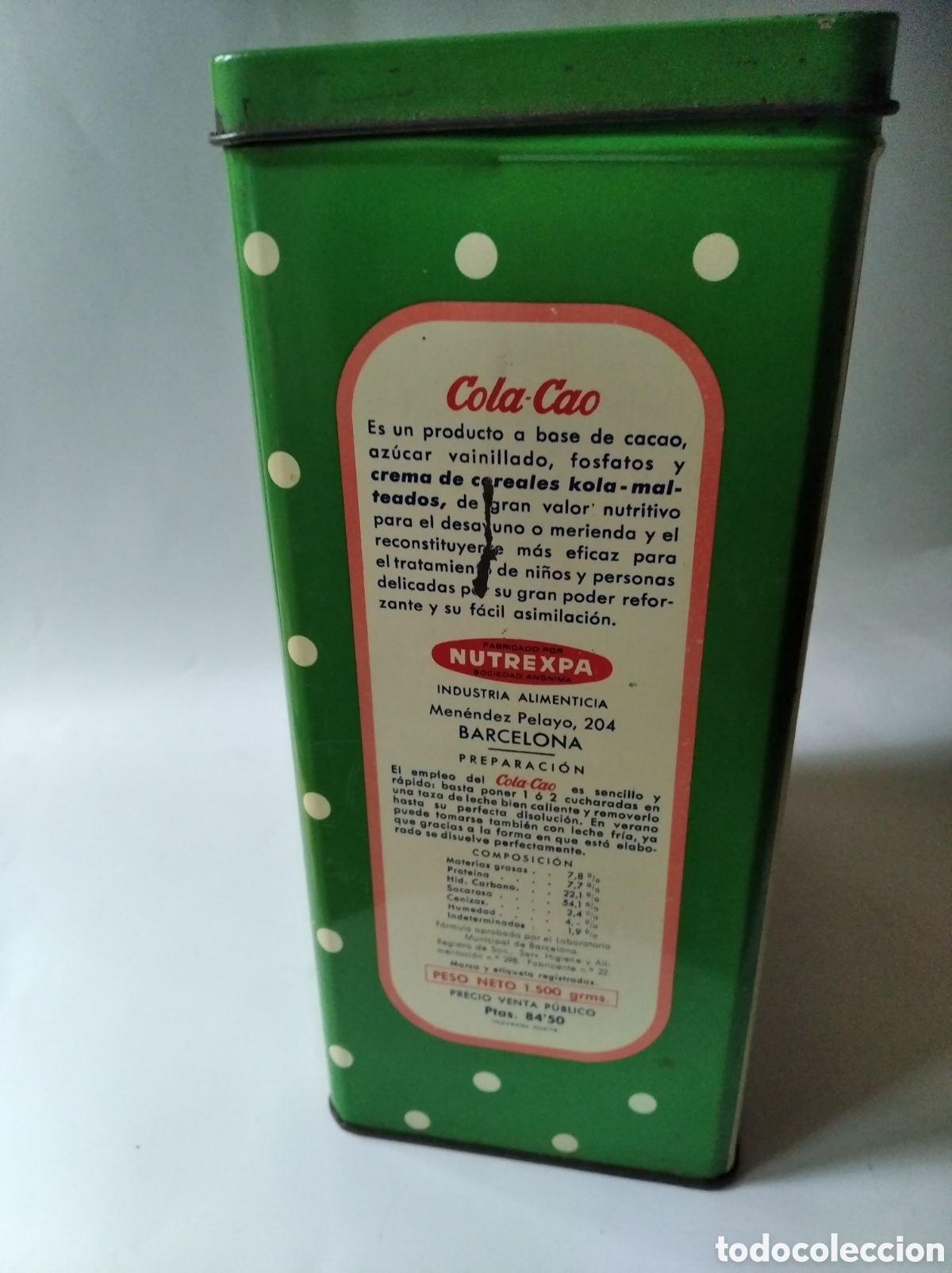 Cajas y cajitas met&aacute;licas: Caja de cola cao antigua - Foto 4