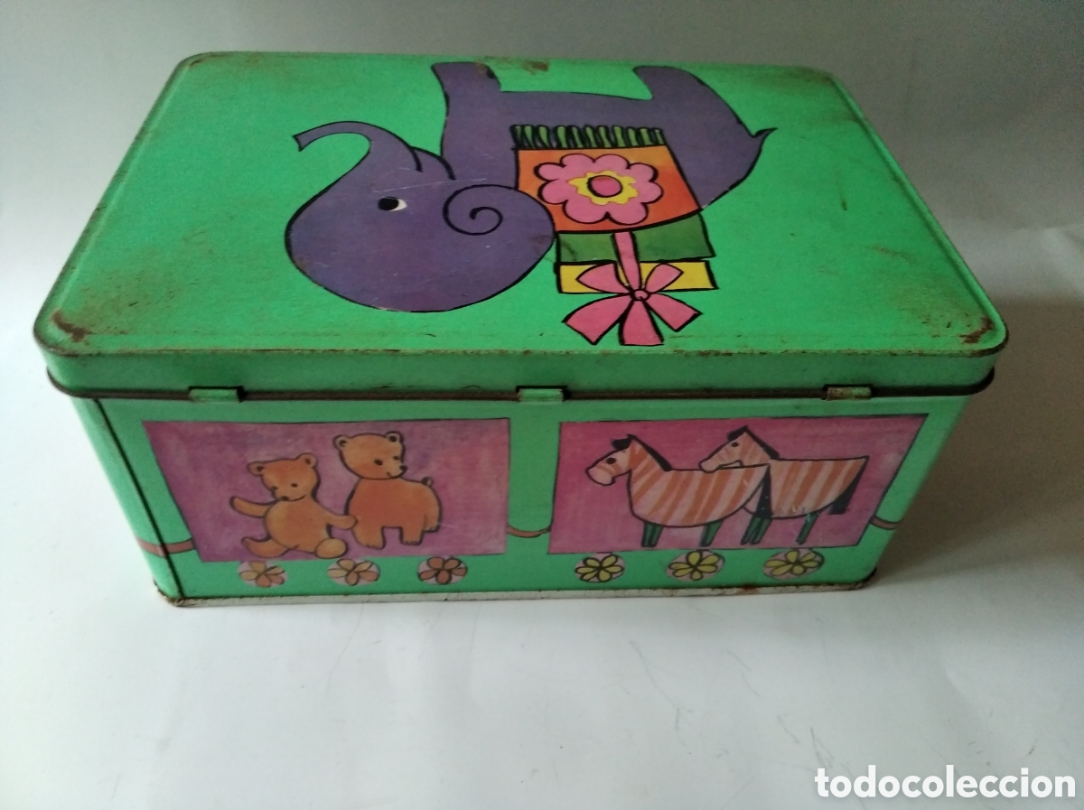 Cajas y cajitas met&aacute;licas: Caja de cola cao elefante - Foto 3