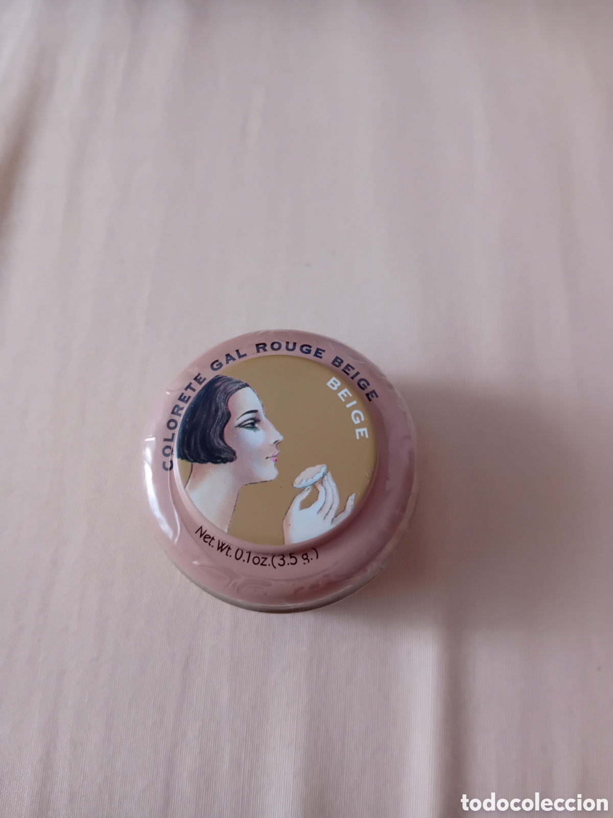 Blechdosen und Kisten: CAJITA METALICA COLORETE PERFUMERIA GAL AUN PRECINTADO. COLOR BEIGE. A&Ntilde;OS 90
