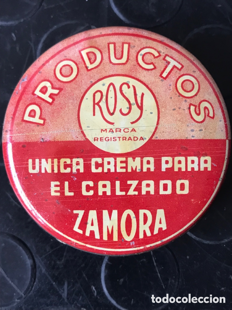 Boxes and metal boxes: Caja met&aacute;lica antigua Productos Rosy Zamora Crema calzado. Vizca&iacute;nas S. L. Bilbao. Contiene producto