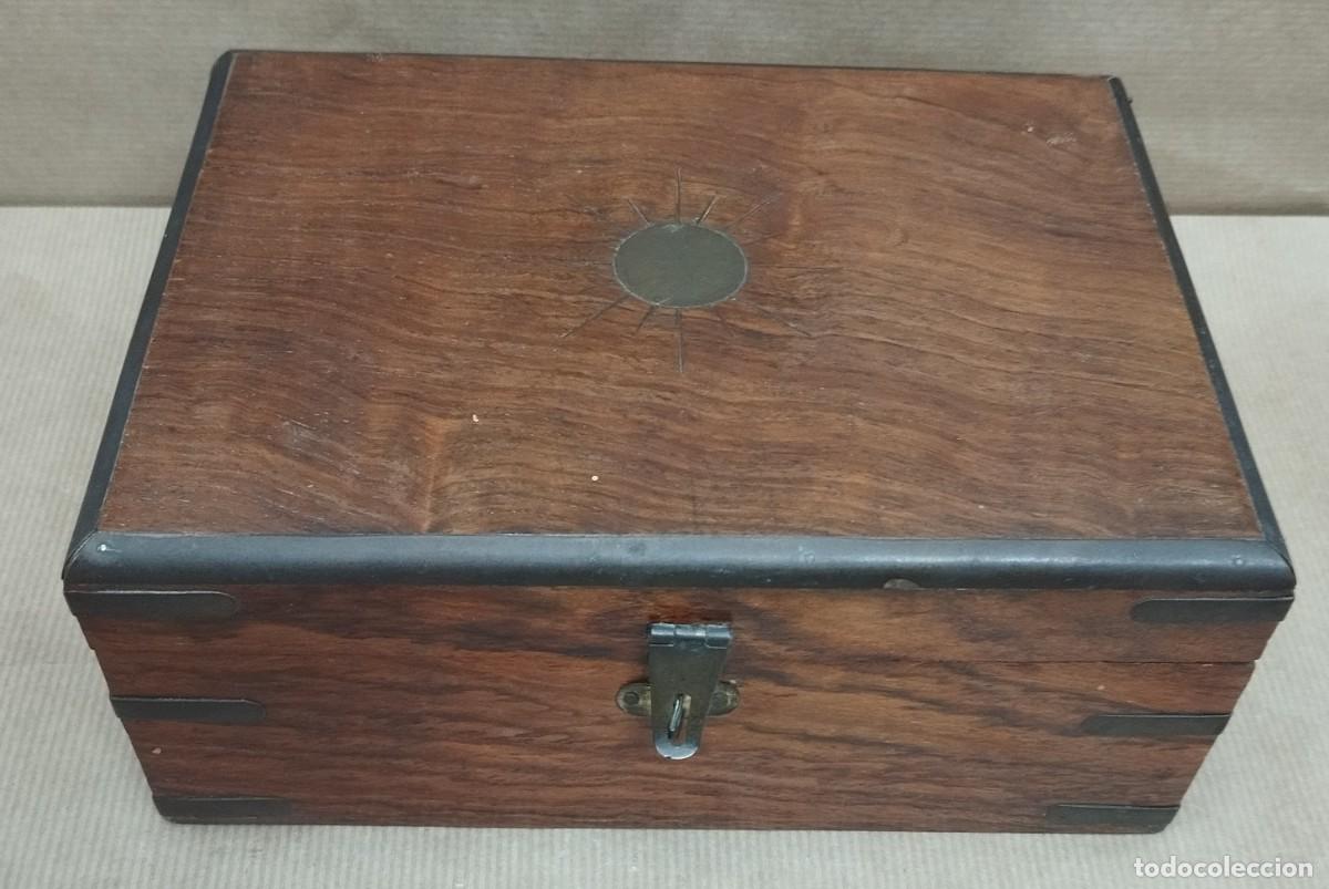 Cajas y cajitas met&aacute;licas: CAJA DE MADERA DECORACI&Oacute;N EN BRONCE - Foto 1