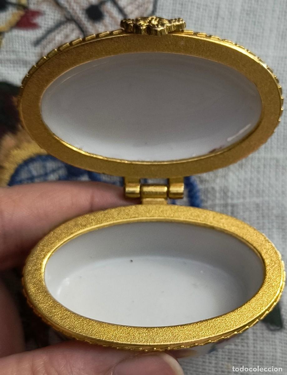 Cajas y cajitas met&aacute;licas: CAJITA RECTANGULAR DE PORCELANA DE FLORES - Foto 4