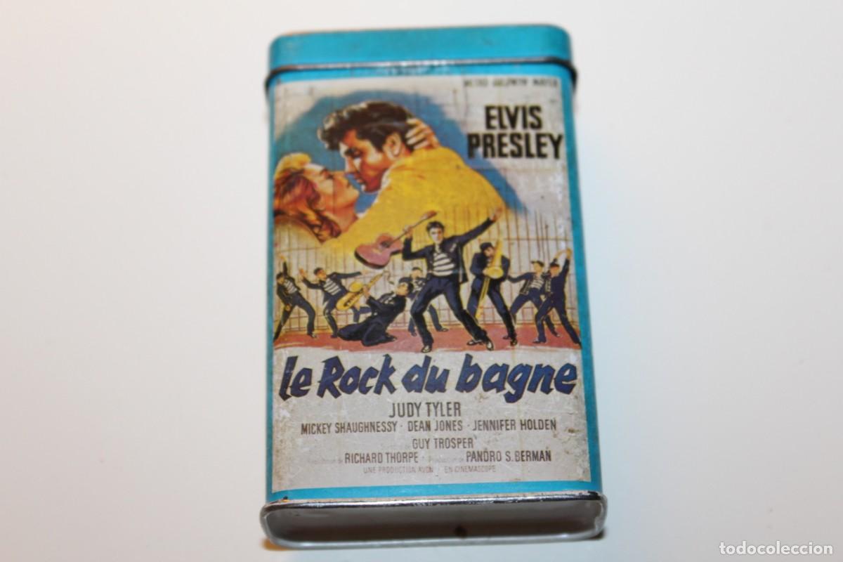 Cajas y cajitas met&aacute;licas: PITILLERA DE LATA CINEMA ELVIS PRESLEY - LE ROCK DU BAGNE