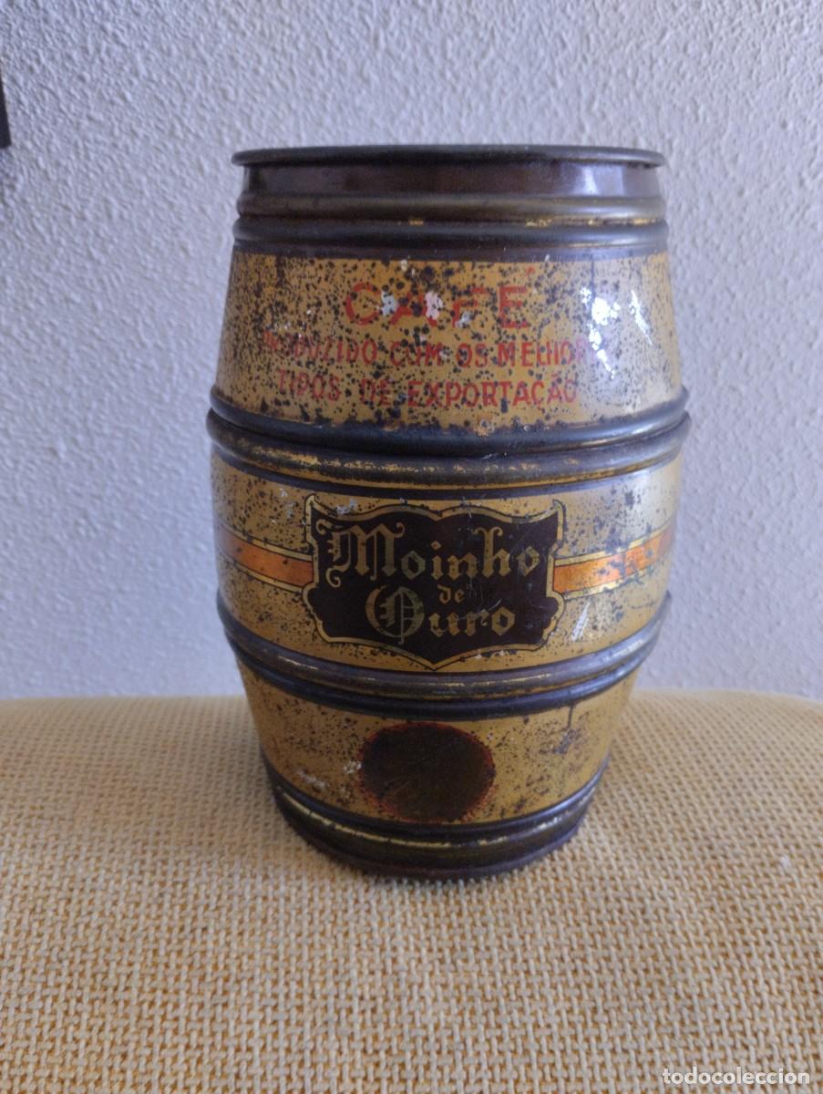 Cajas y cajitas met&aacute;licas: Lata barril Caf&eacute; Moinho de Ouro - Foto 2
