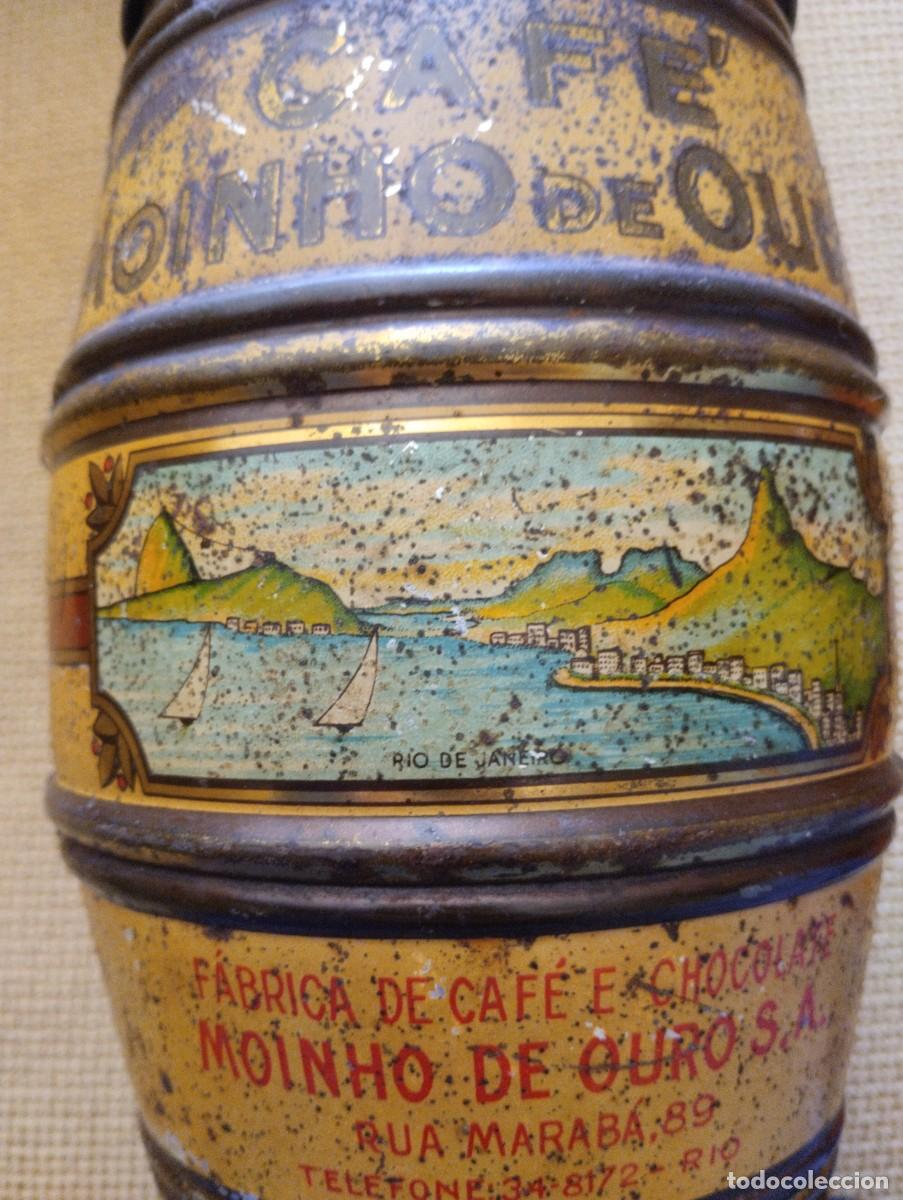 Cajas y cajitas met&aacute;licas: Lata barril Caf&eacute; Moinho de Ouro - Foto 7
