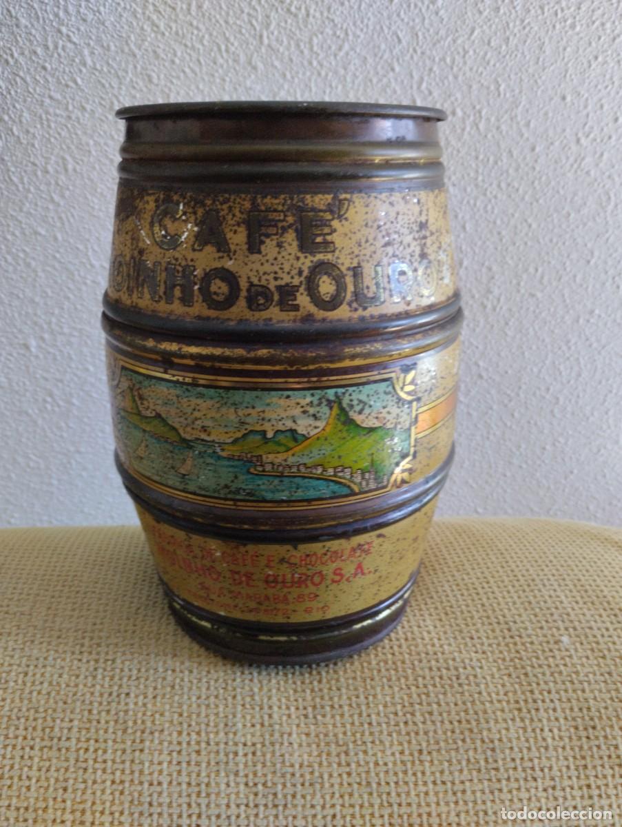 Cajas y cajitas met&aacute;licas: Lata barril Caf&eacute; Moinho de Ouro - Foto 1