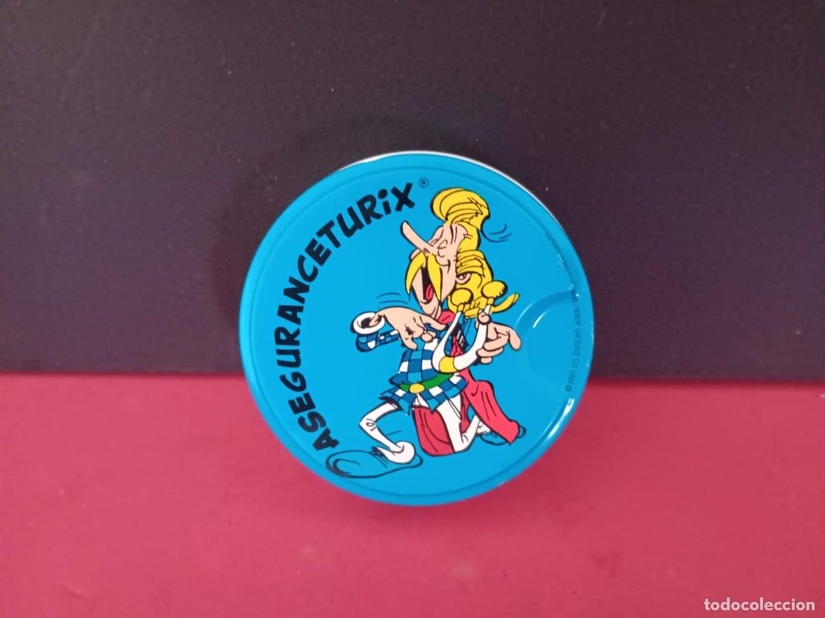 Cajas y cajitas met&aacute;licas: antigua caja de metal caramelos mauri serie asterix y obelix