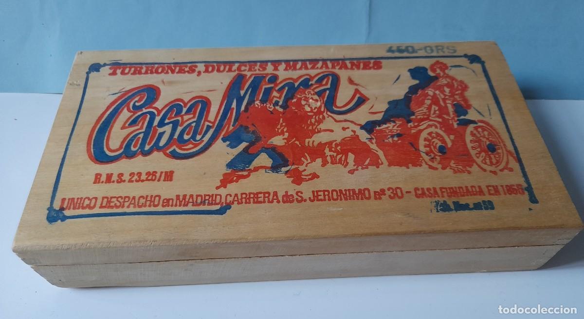 Cajas y cajitas met&aacute;licas: Caja de madera Turr&oacute;n CASA MIRA calle Carrera San Jer&oacute;nimo Madrid, 20 x 10 x 4 cm