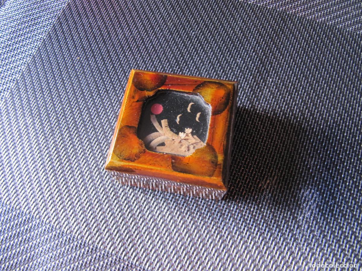 Cajas y cajitas met&aacute;licas: MINI CAJA JOYERO MADERA LACADO A&Ntilde;OS 70 MUY BONITO