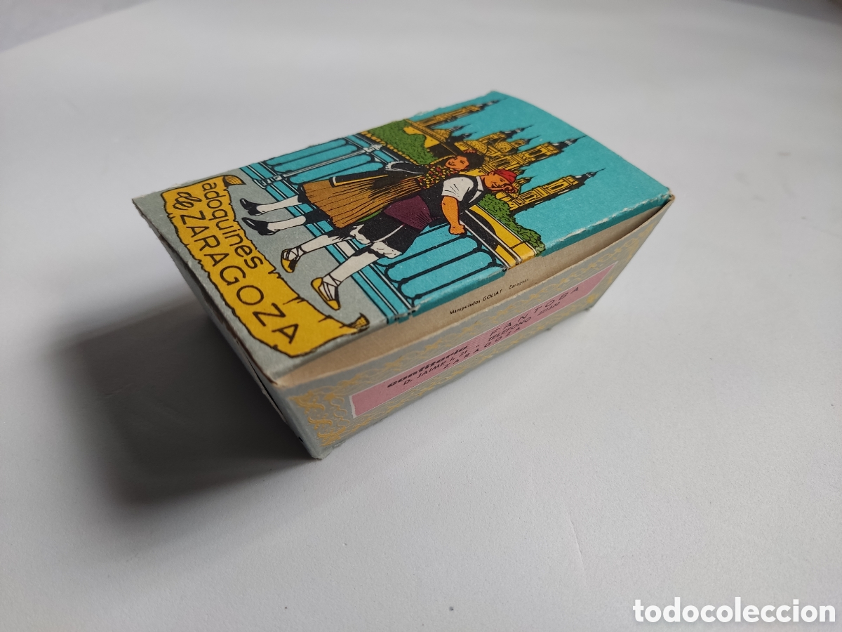 Cajas y cajitas met&aacute;licas: ANTIGUA CAJITA DE CART&Oacute;N ADOQUINES DE ZARAGOZA CON JOTA BATURRA