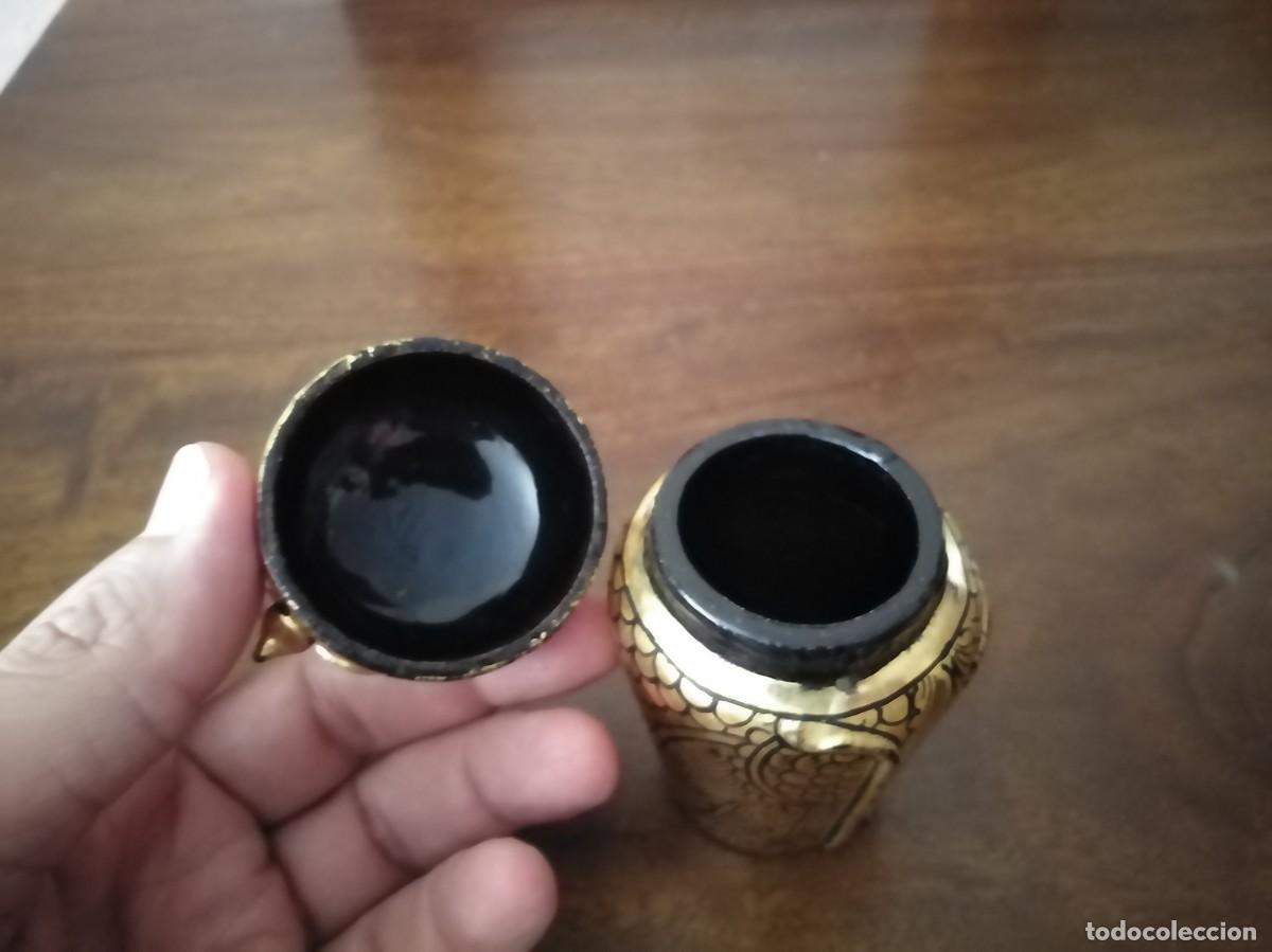 Cajas y cajitas met&aacute;licas: Vaso canopo egipcio con forma de b&uacute;ho. - Foto 10