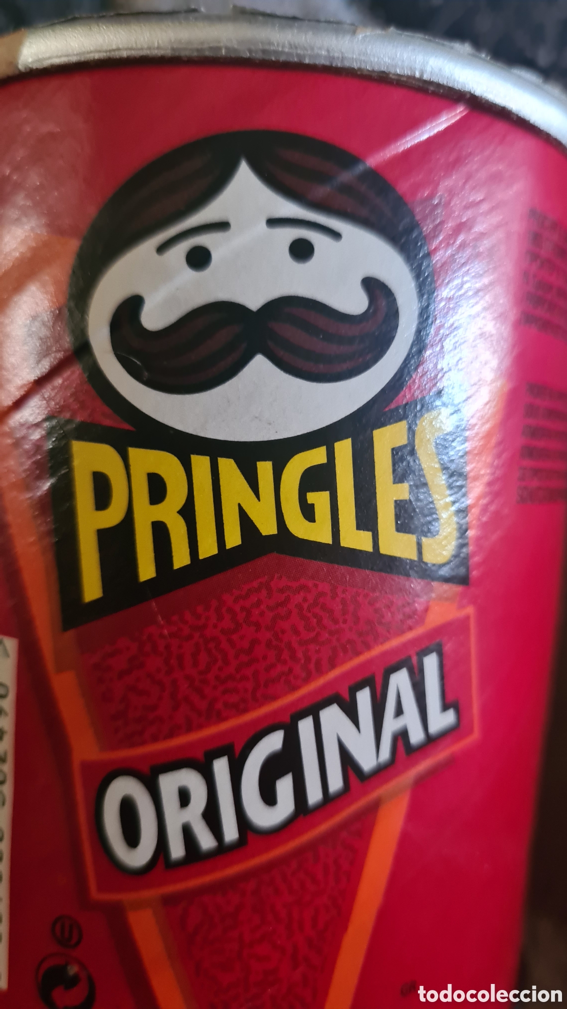 Cajas y cajitas met&aacute;licas: Antigua lata de Pringles de 9,5cm. - Foto 1
