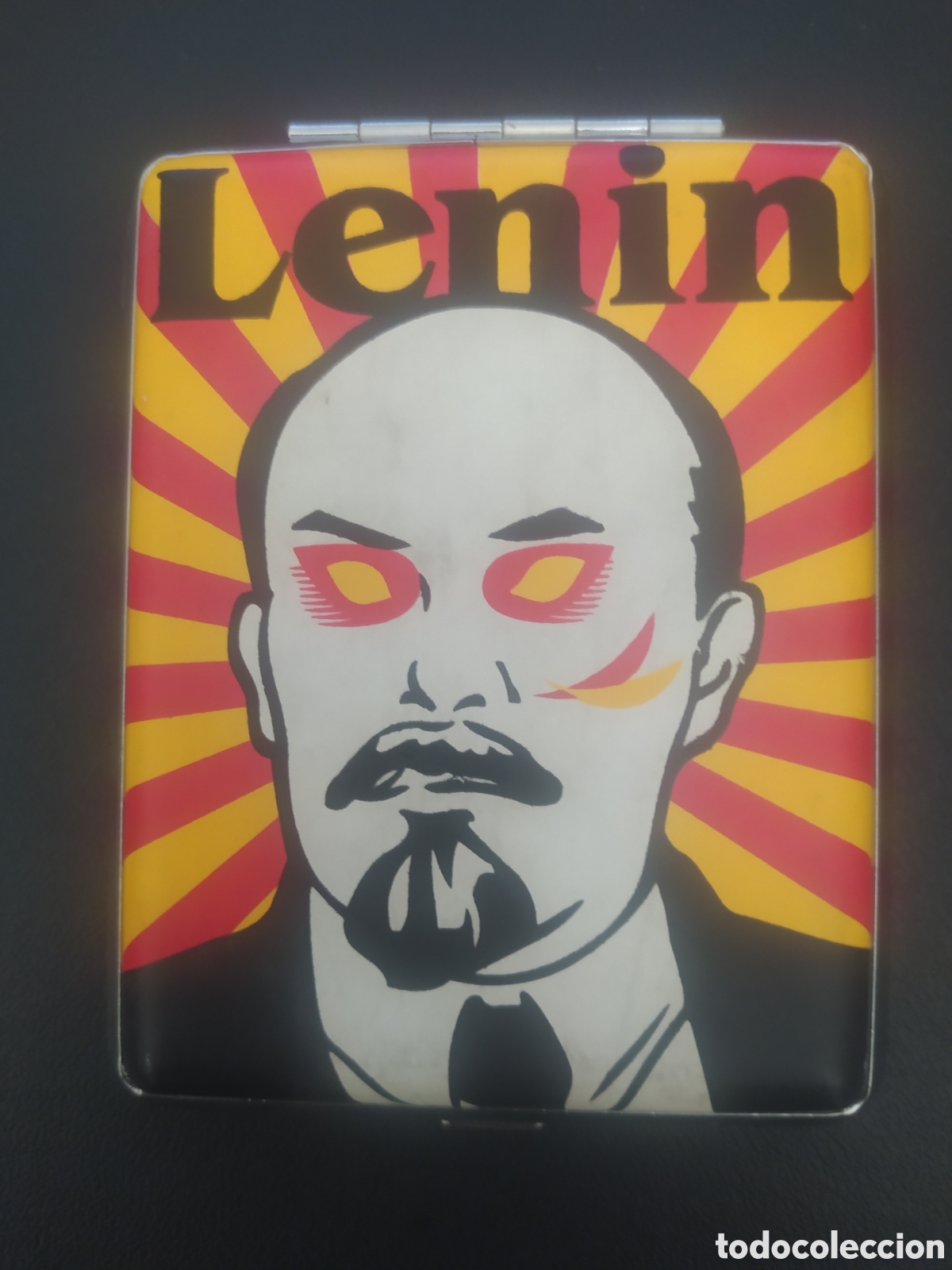 Cajas y cajitas met&aacute;licas: Pitillera met&aacute;lica de Lenin. - Foto 2