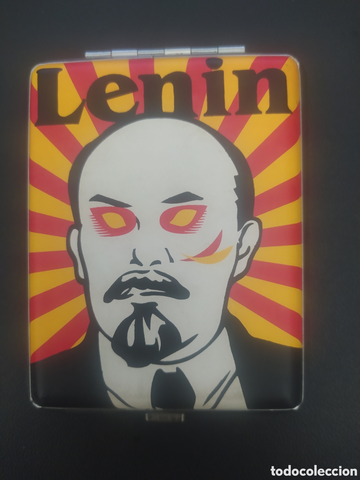 Cajas y cajitas met&aacute;licas: Pitillera met&aacute;lica de Lenin. - Foto 1