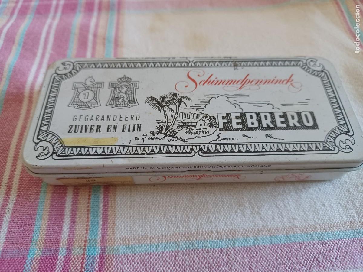 Blechdosen und Kisten: Antigua caja met&aacute;lica de tabaco schimmelpennick