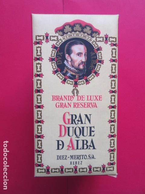 Cajas y cajitas met&aacute;licas: CAJA VAC&Iacute;A GRAN DUQUE DE ALBA DIEZ MERITO XEREZ JEREZ DE LA FRONTERA BRANDY CO&Ntilde;AC