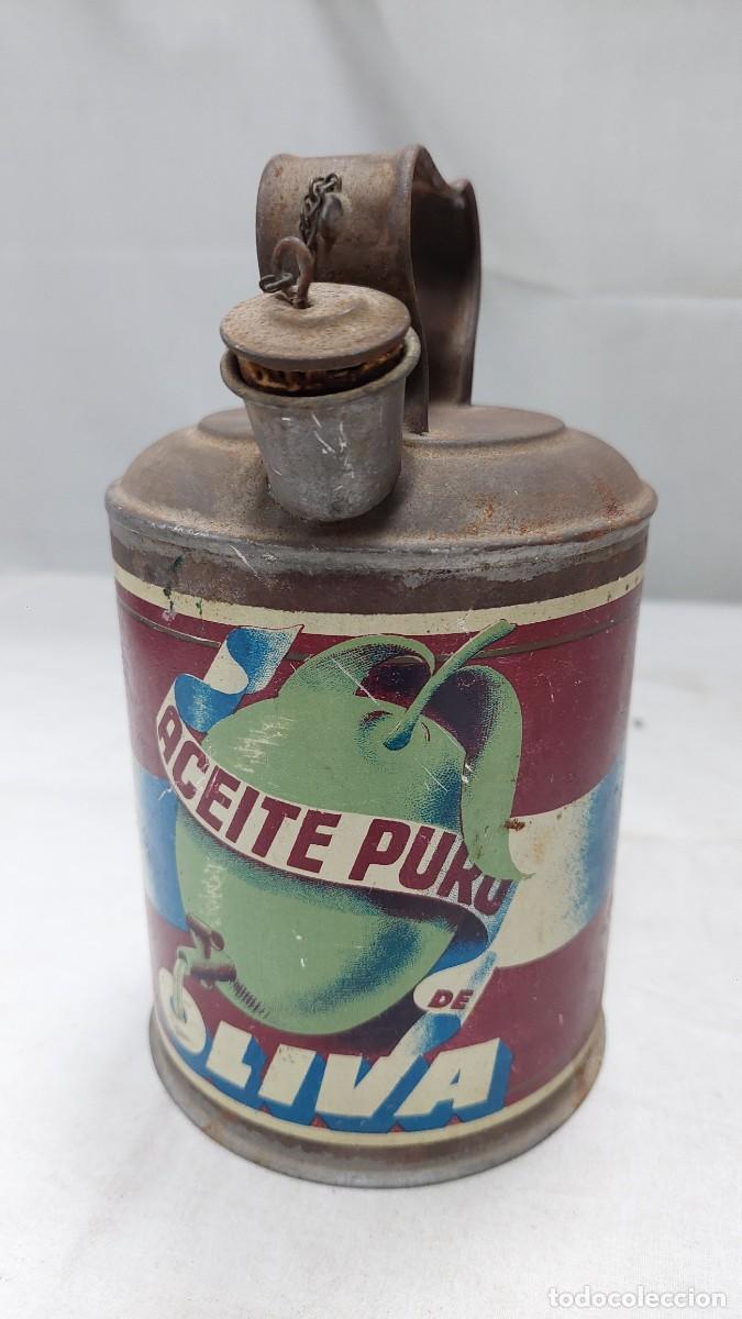 Cajas y cajitas met&aacute;licas: Lata aceite puro de Oliva Hispania - Foto 1