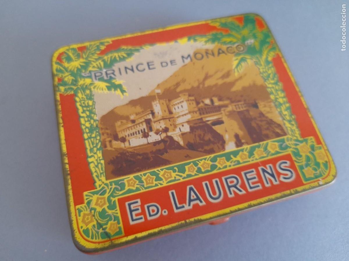 Blechdosen und Kisten: caja metalica de tabaco prince de monaco, ed laurens, egipto (7.3x8,3cm aprox)